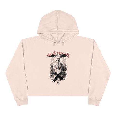 Bringing The Cross Over Crop Hoodie