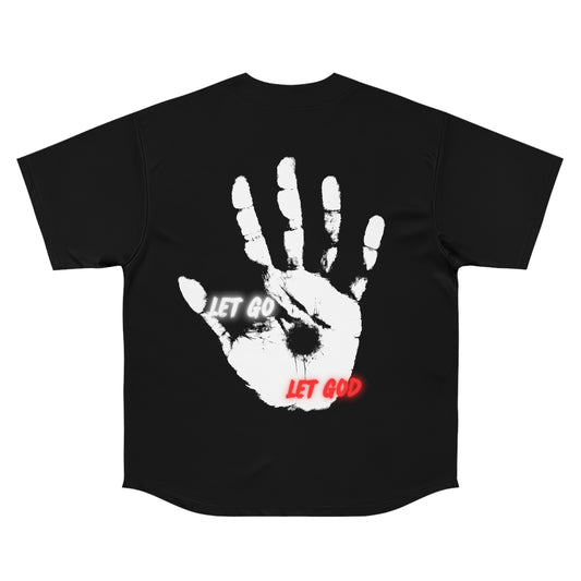 LET GO AND LET GOD BASEBALL JERSEY