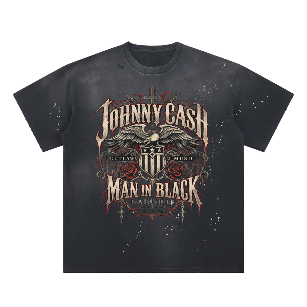 Cash Paint Splatter T-Shirt
