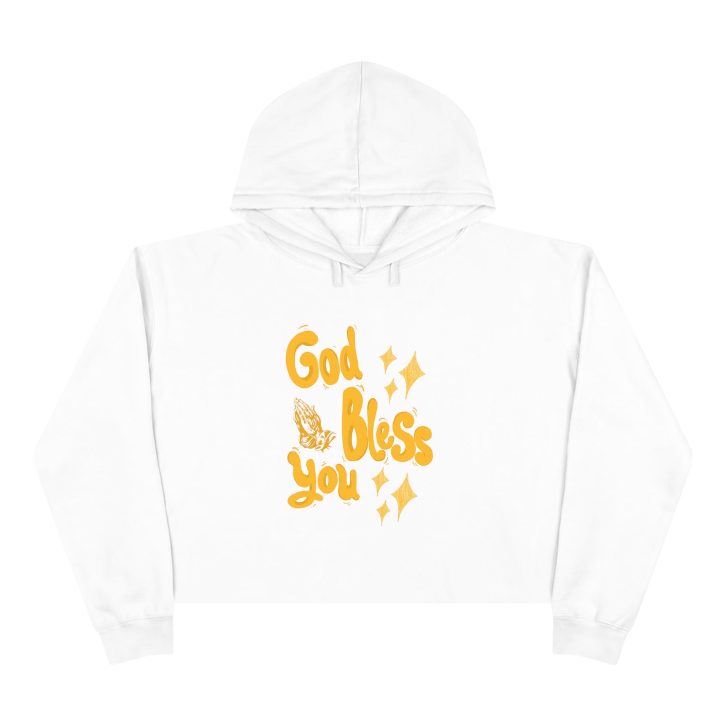 God Bless You Crop Hoodie