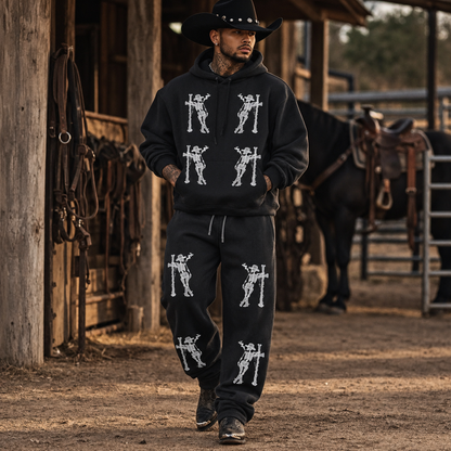 Skeleton Washed Fleece Hoodie