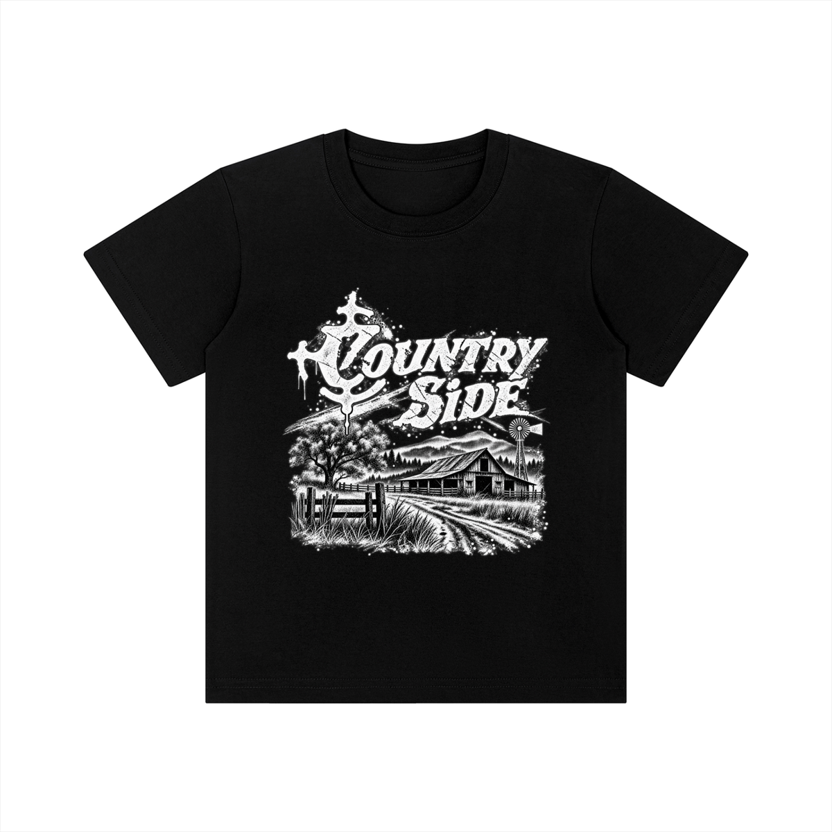 Country Side kids Crewneck T-Shirt