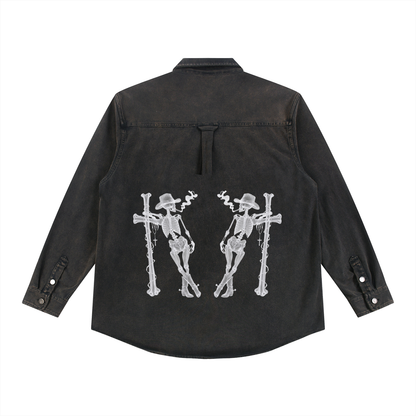 Skeleton Denim Vintage Jacket