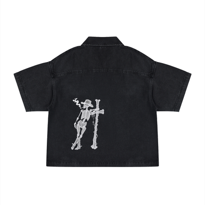 Skeleton Cowboy Denim Shirt
