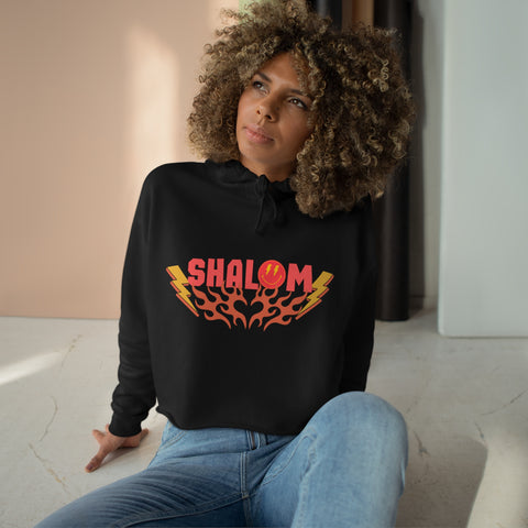 Shalom Crop Hoodie