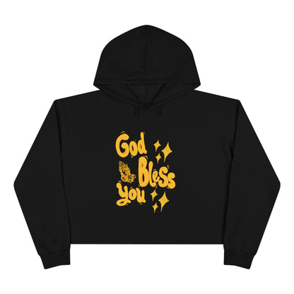 God Bless You Crop Hoodie