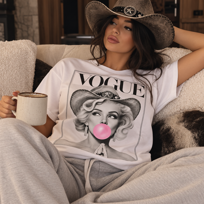 Cowgirl Monroe Essential Cotton T-Shirt