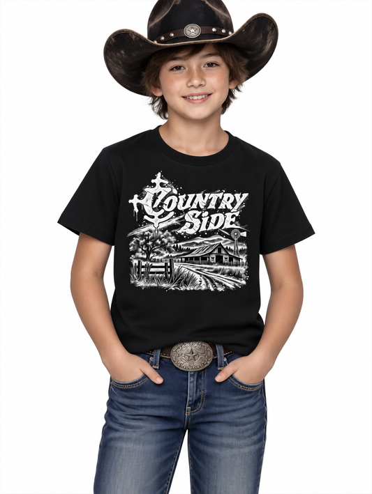 Country Side kids Crewneck T-Shirt