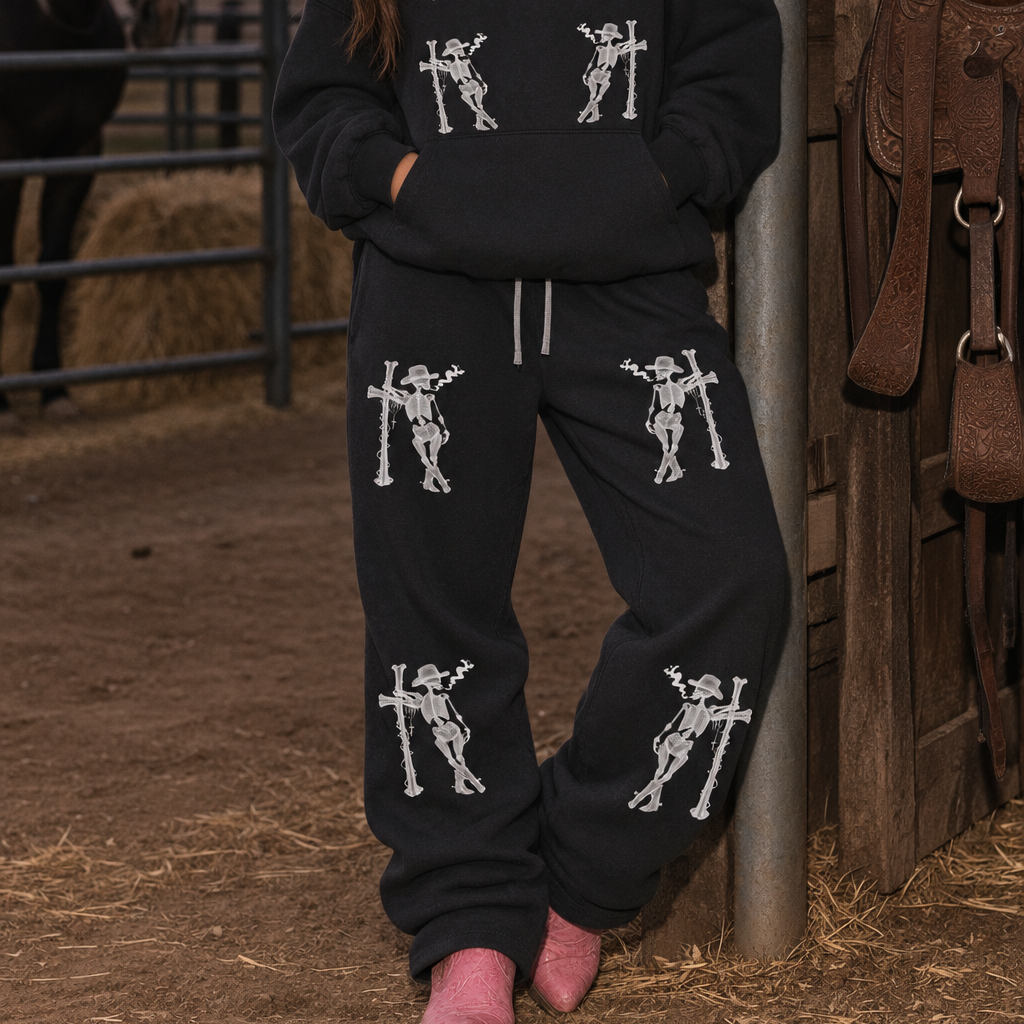 Skeleton Washed Fleece Sweatpants