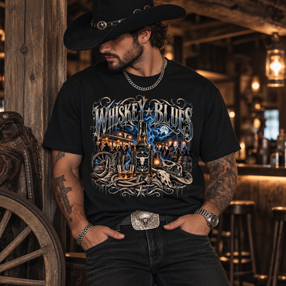 Whiskey Blues Essential Cotton T-Shirt