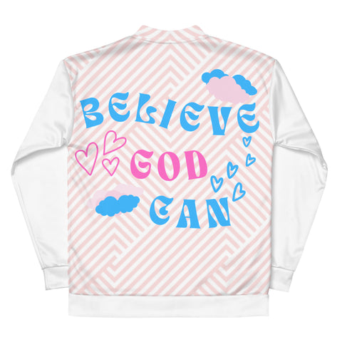Believe God Can Light Bomber Jacket