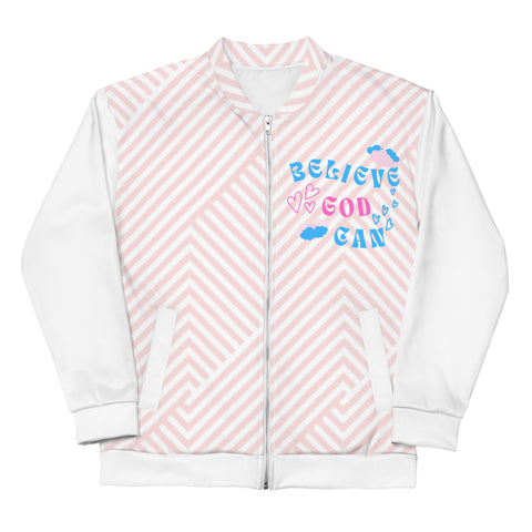 Believe God Can Light Bomber Jacket