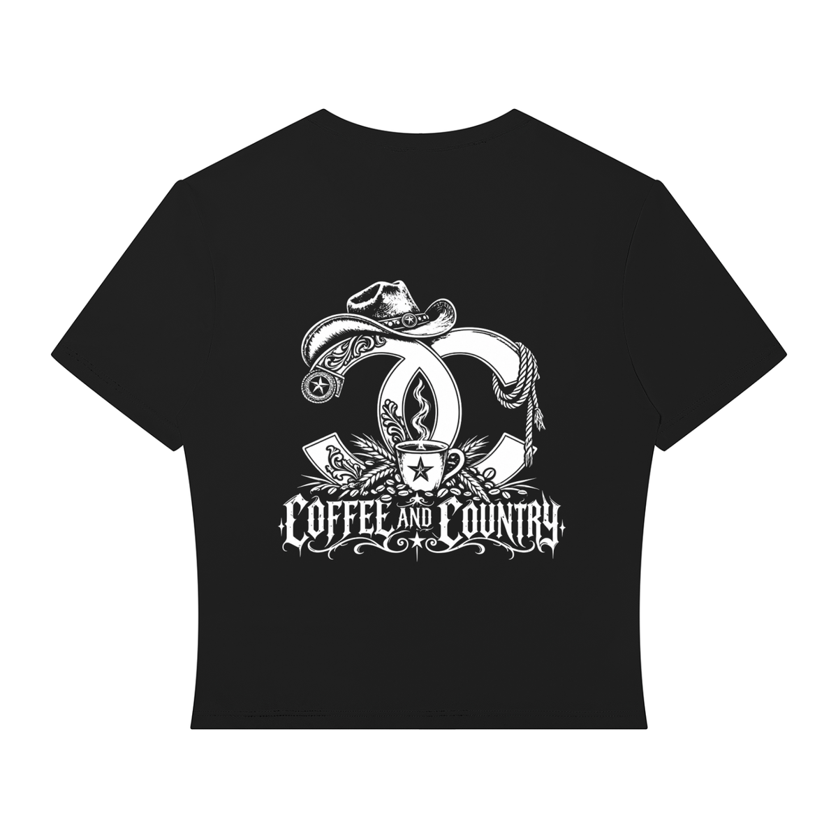Coffee and Country Crop T-Shirt