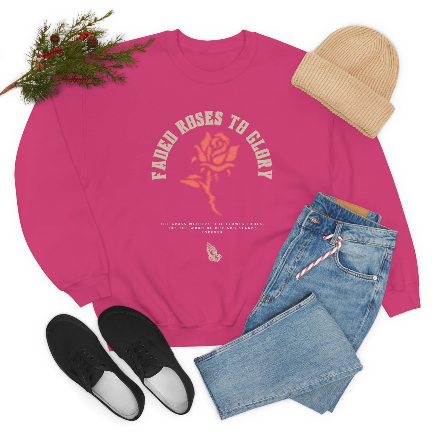 Faded Roses Crewneck Sweatshirt